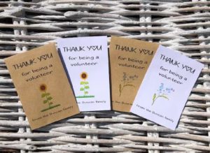 volunteer appreciation seed packet