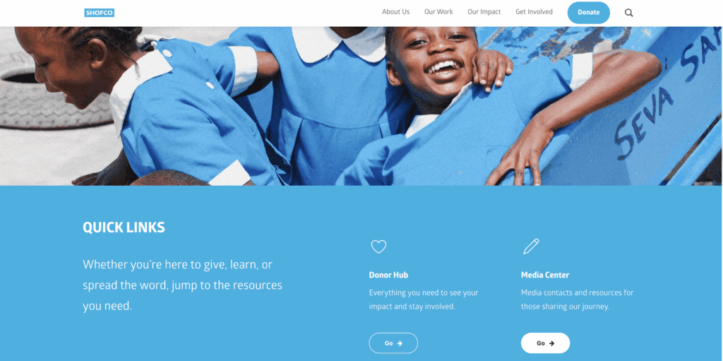 shofco website screenshot